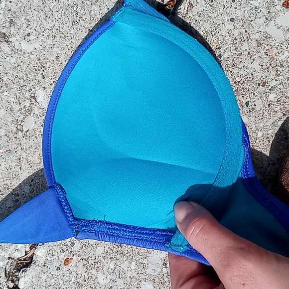 Victorias secret extreme pushup swimsuit top swim top EUC royal blue - Picture 5 of 7